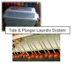 Tote and Plunger Laundry System